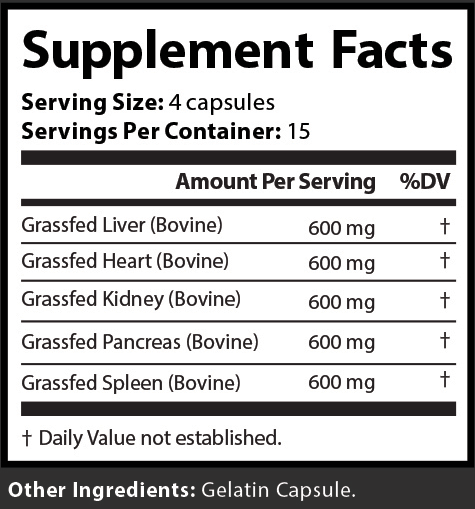 Organ Essentials Grass Fed Beef Organ Complex